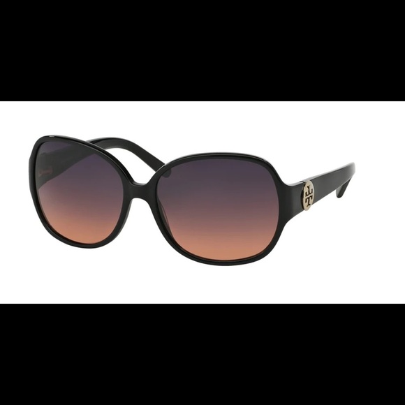 Tory Burch Accessories - Tory Burch TY 7026 501/95 Black Sunglasses Gray Orange Fade Lens 59mm
